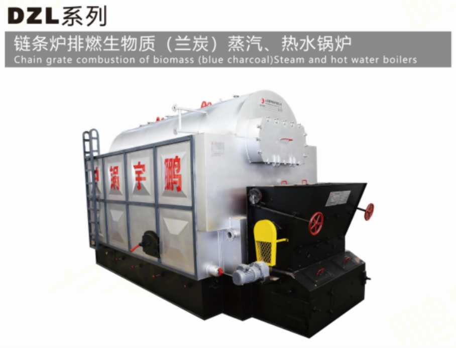 DZL系列 链条炉排燃生物质（兰炭）蒸汽、热水锅炉
